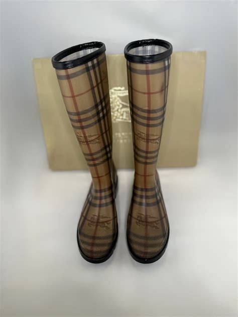 fake burberry pattern rain boots|burberry rain boots clearance.